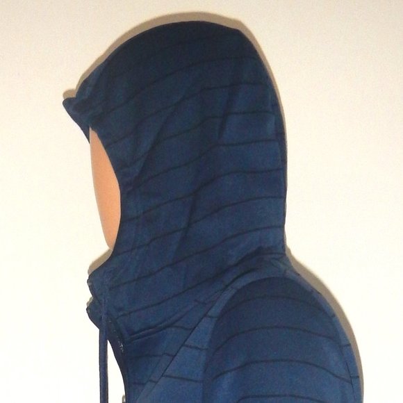 Men's Light to Mid-weight Striped Hooded Jacket - Picture 4 of 5